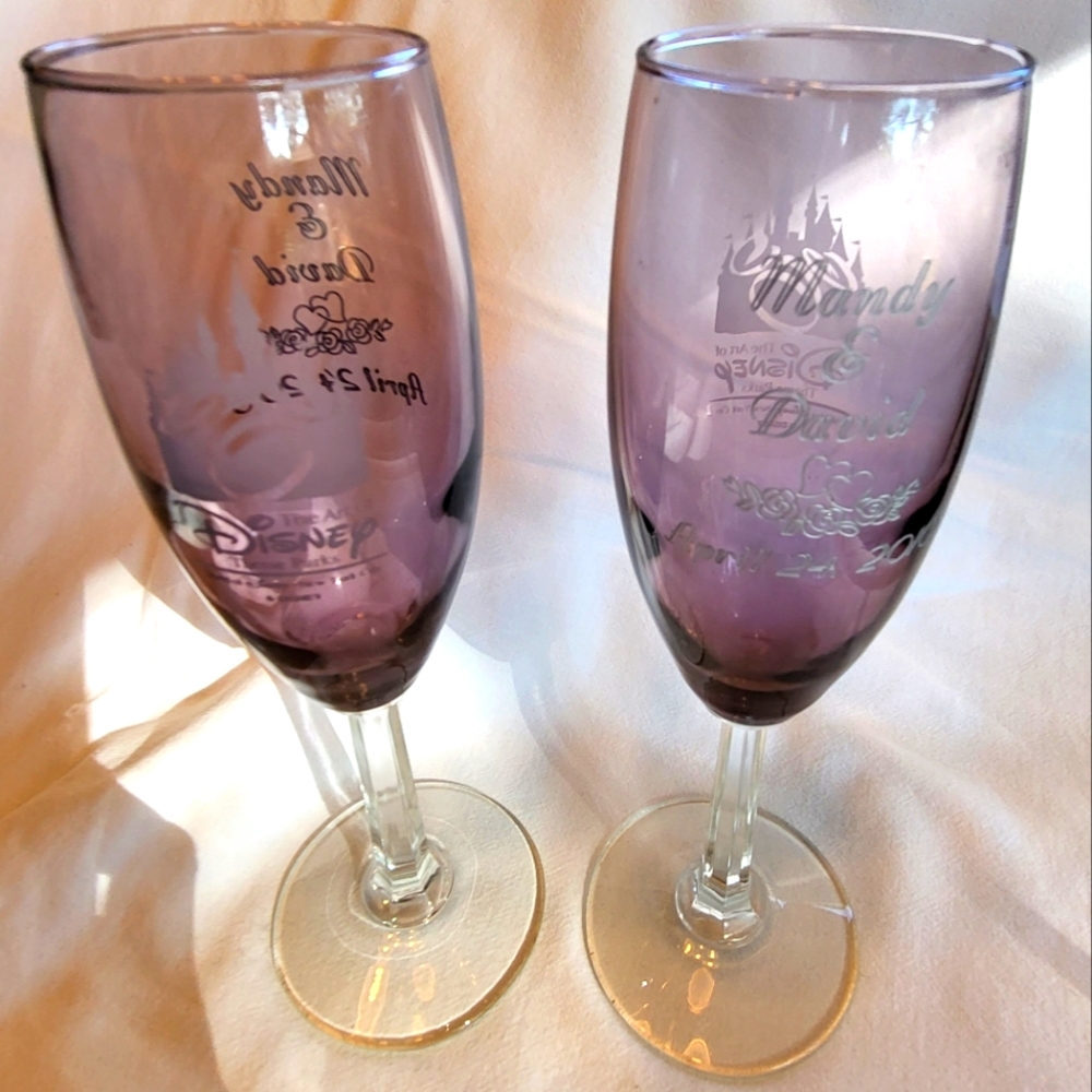 Purple Champagne Glasses